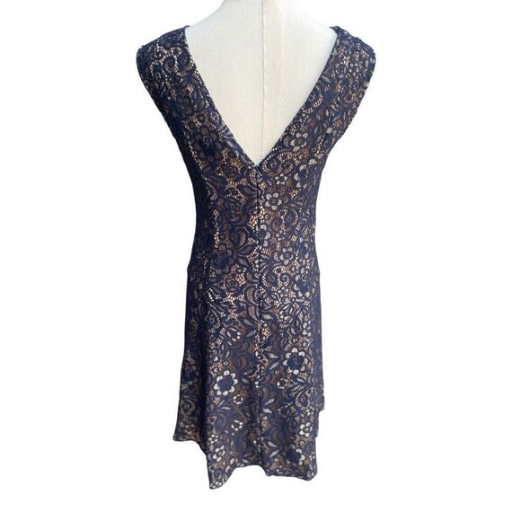 Cece Blue Lace Sheath Dress Size 2 - Picture 4 of 7